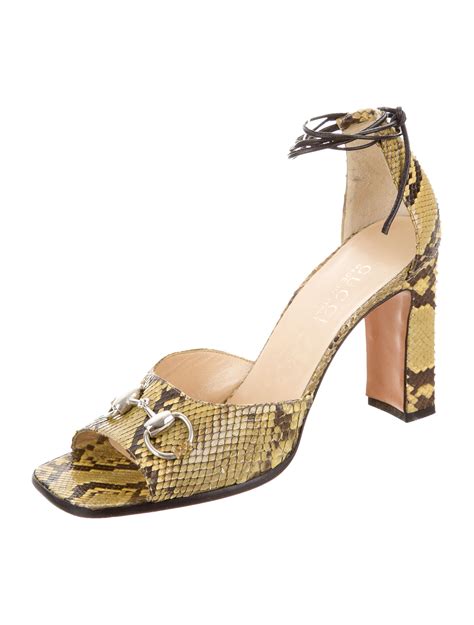 womens rubber sandals gucci|Gucci snakeskin sandals.